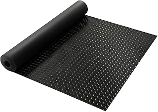 créer(クレエ) ガレージマット ゴムマット 幅1m 長さ5m 厚さ3mm 屋外 バイク 滑り止め構造 駐車場 トラックゴムシート フロアマット