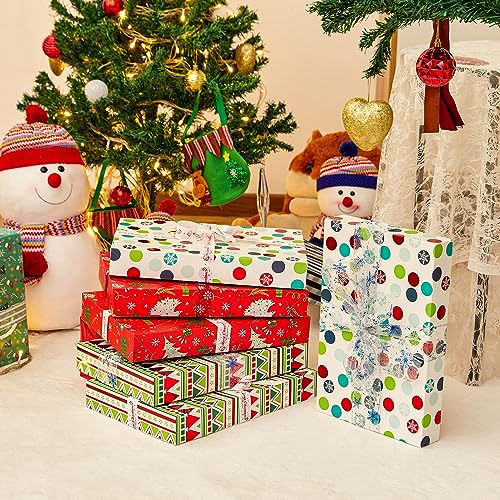 SUNCOLOR 12 Pack 14" Red Large Christmas Gift Boxes With Lids For Clothes Presents - Image 7