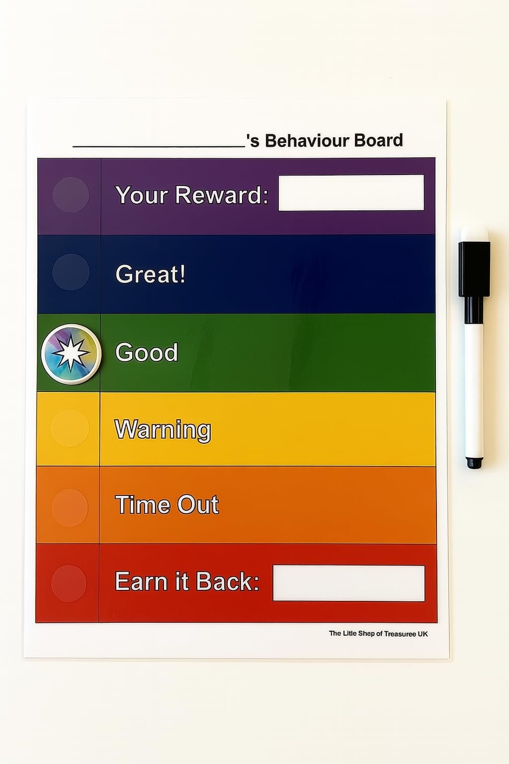 Customisable Behaviour Board for Kids