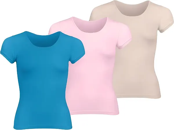 سعر ومواصفات Silvy Womens Half Sleeve Set Of 3 Pieces Lucy Top Half Sleeves Round Neck (B0DC59QHXX) على Amazon EG