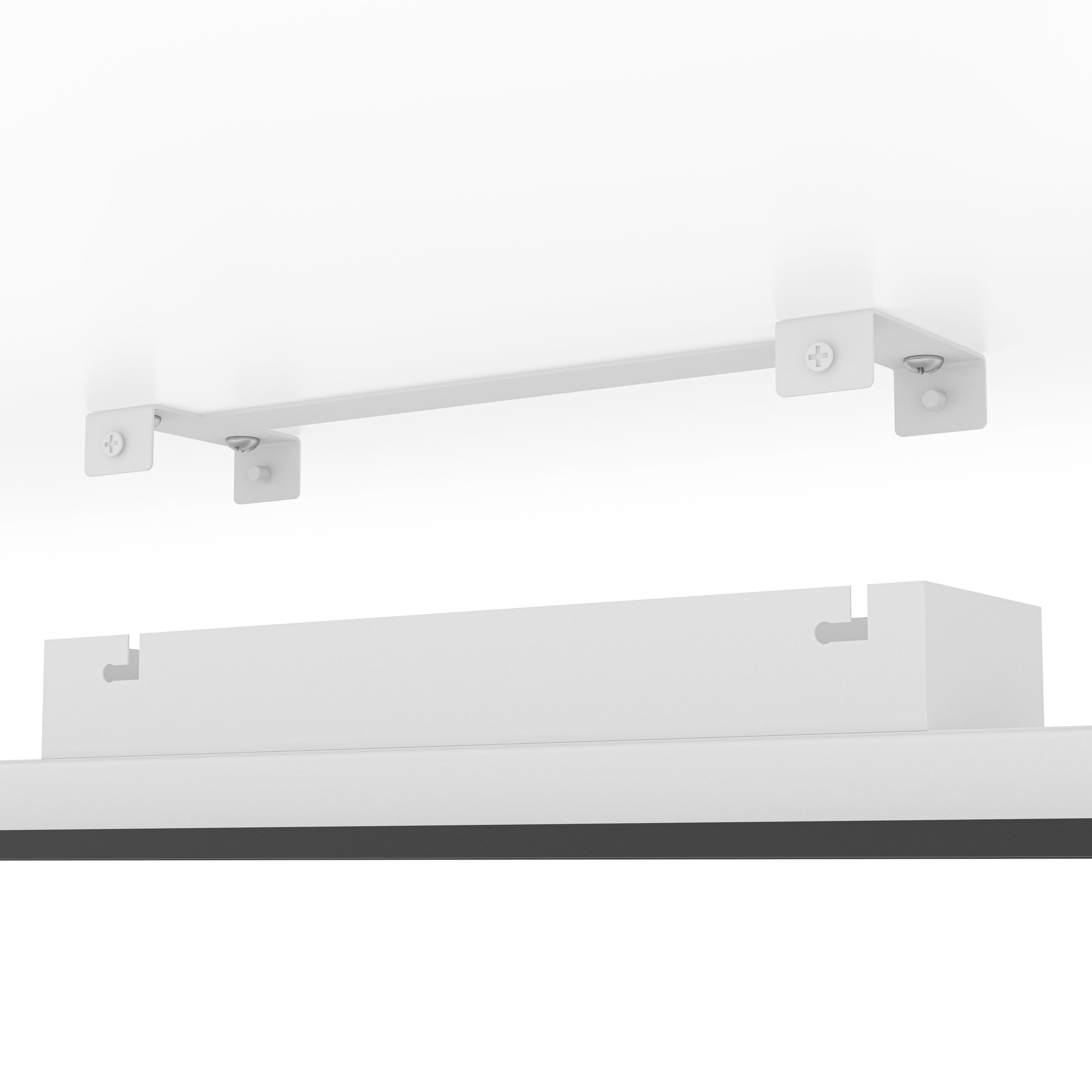 Eglo Plafonnier LED Moradillo, lampe de plafond avec dip switch, panneau | plat en métal et plastique noir et blanc, éclairage blanc chaud, blanc neutre, blanc froid, luminaire 15 x 120 cm