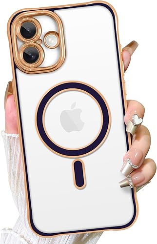 Vista 177 de Fiyart - Funda transparente magnética con purpurina para iPhone 12 para mujeres, con grabado "Love" metálico, protección para cámara y antigolpes