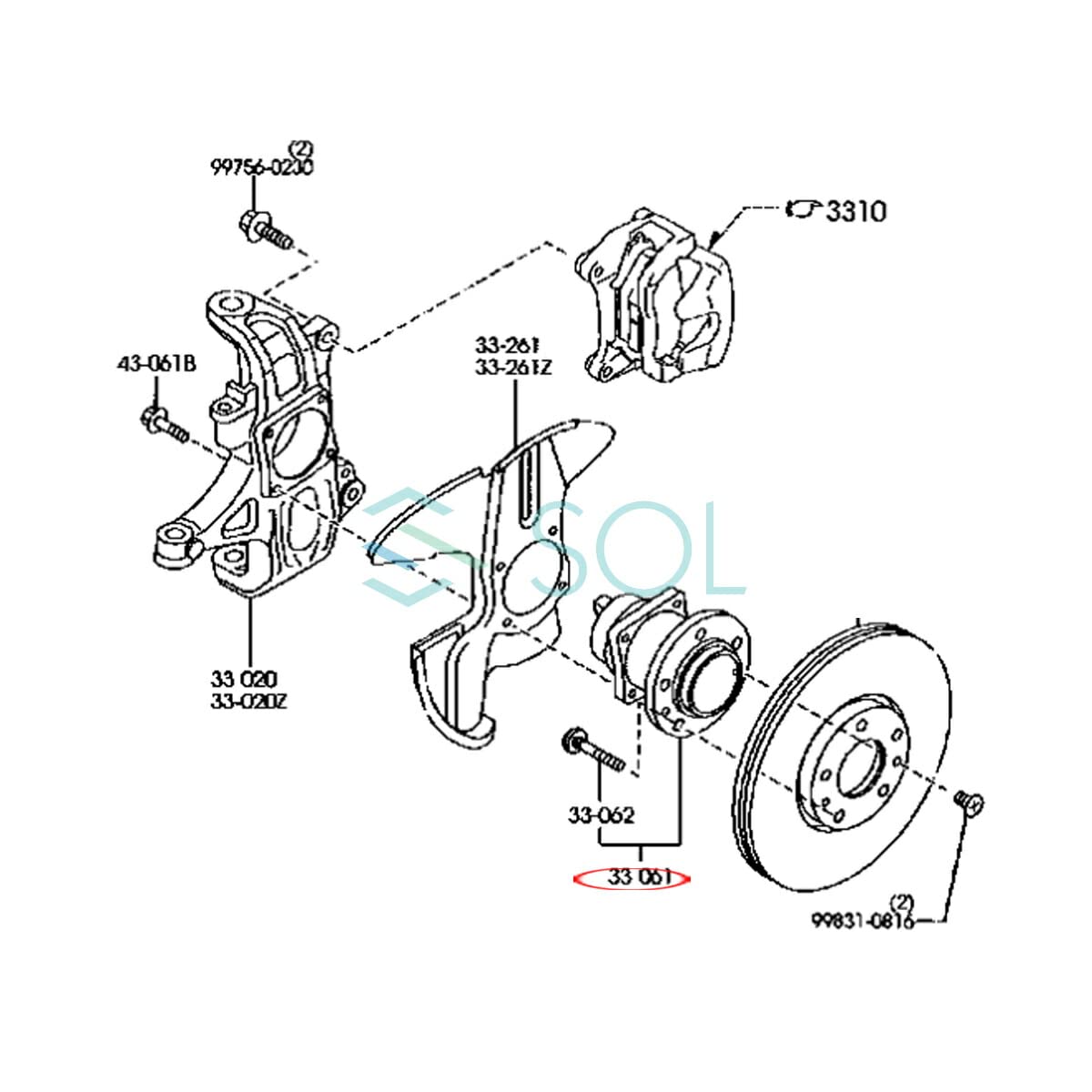Amazon | RX-8(SE3P) フロント ハブベアリング ボルト付 左右共通 F151
