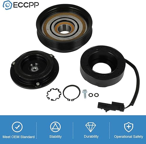Vista 57 de ECCPP Embrague del compresor del A/C 1997-2001 apto para Ford E-150 E-250 E-350 E-450 AC Compresor Embrague Kit de Ensamblaje de Embrague Conjunto