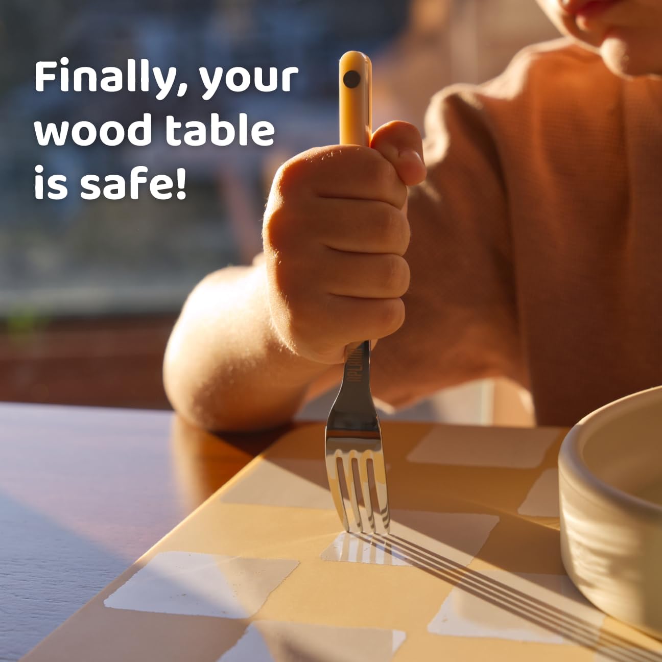 APLAINR Proud Placemats, Silicone Placemats for Babies, Toddlers & Kids, Activity Mats for Children, Checkered and Stripe Patterns, Non Slip, 16 x 12 inch, Set of 2, Oat Cream