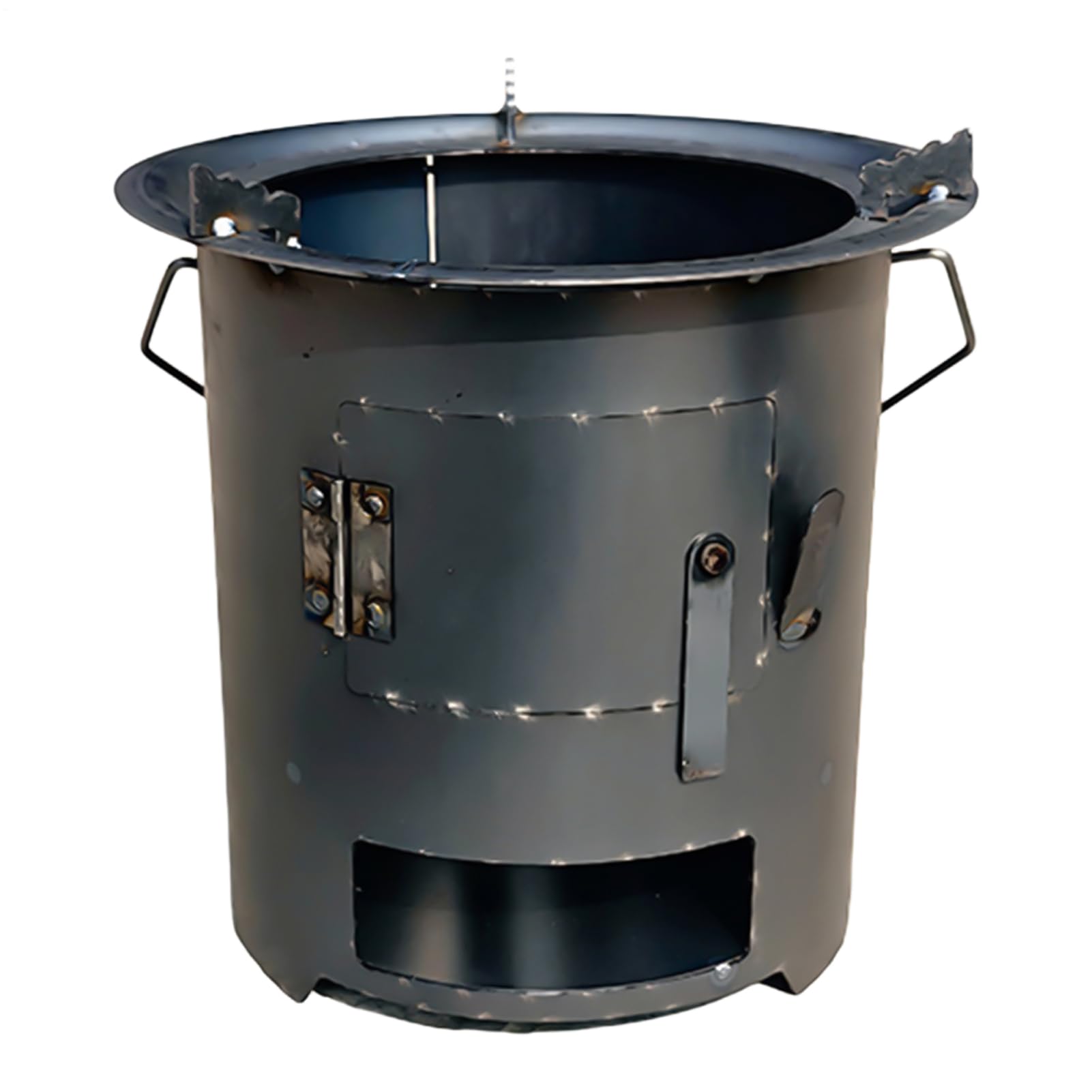 Rocket Stove Portable Outdoor Cooking Device with Grill and Tongs