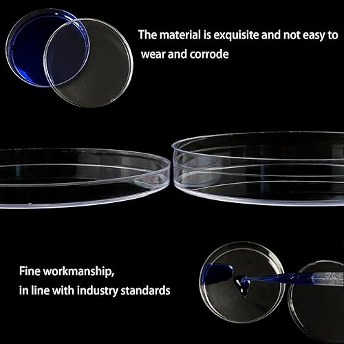 Miniatura 3 de Petri Dish DGZZI - 10 platos Petri estériles de plástico grueso estéril con tapa para experimentos científicos de laboratorio, placa de Petri