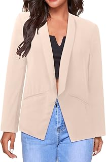 Women Blazers Outwear Business Coat Top Solid Color Slim Fit Long Sleeve Solid Color Small Suit Elegant Blouse Tops