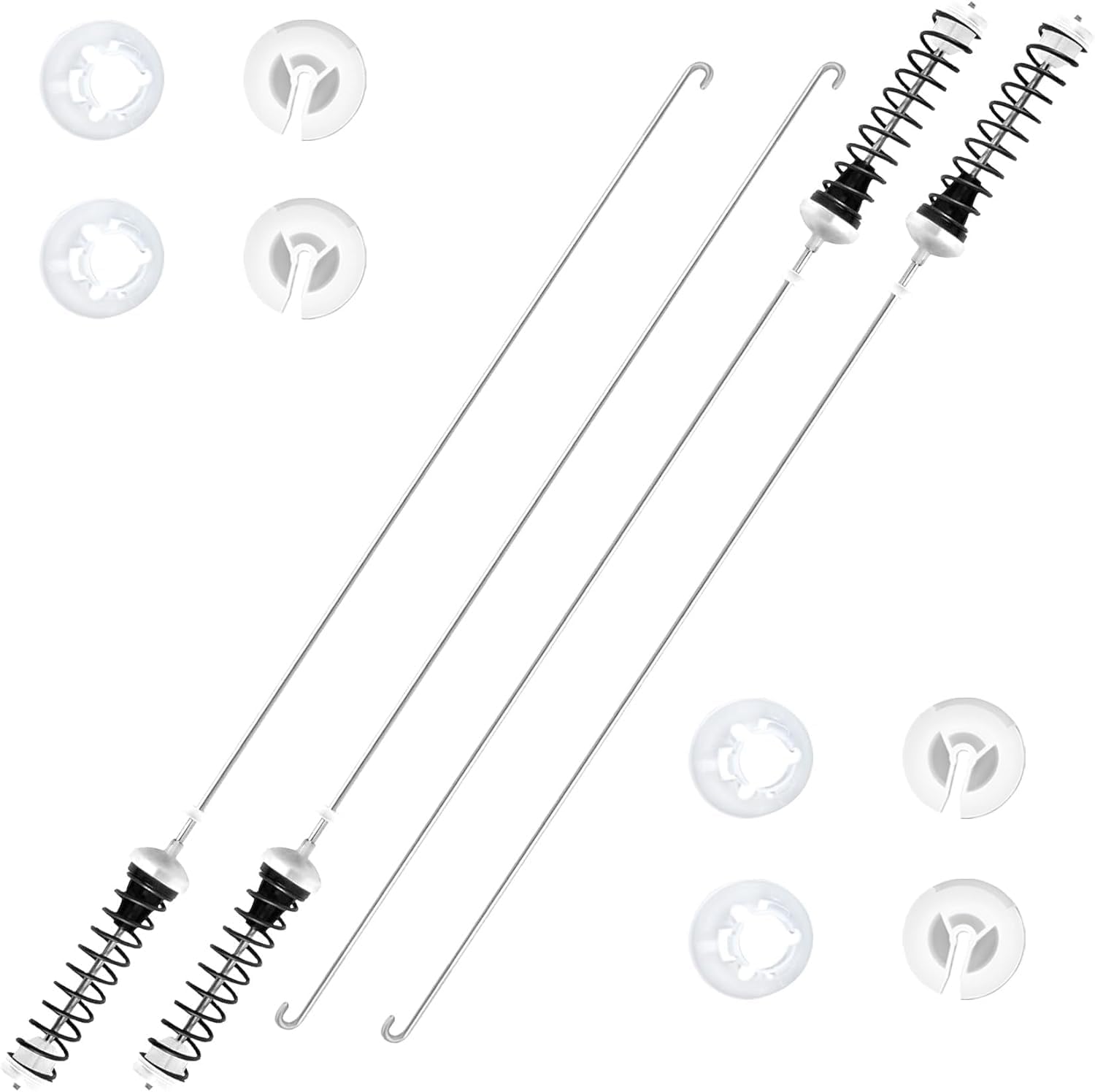Upgraded WTW4850HW1 WTW4855HW1 WTW4955HW1 Washer Suspension Rods Fit for Whirlpool Maytag Washer WTW4855HW2 WTW4855HW3 WTW4950HW0 MVWC465HW3 WTW4655JW1 WTW4950HW1 WTW4950HW2 WTW4955HW2 WTW4955HW3