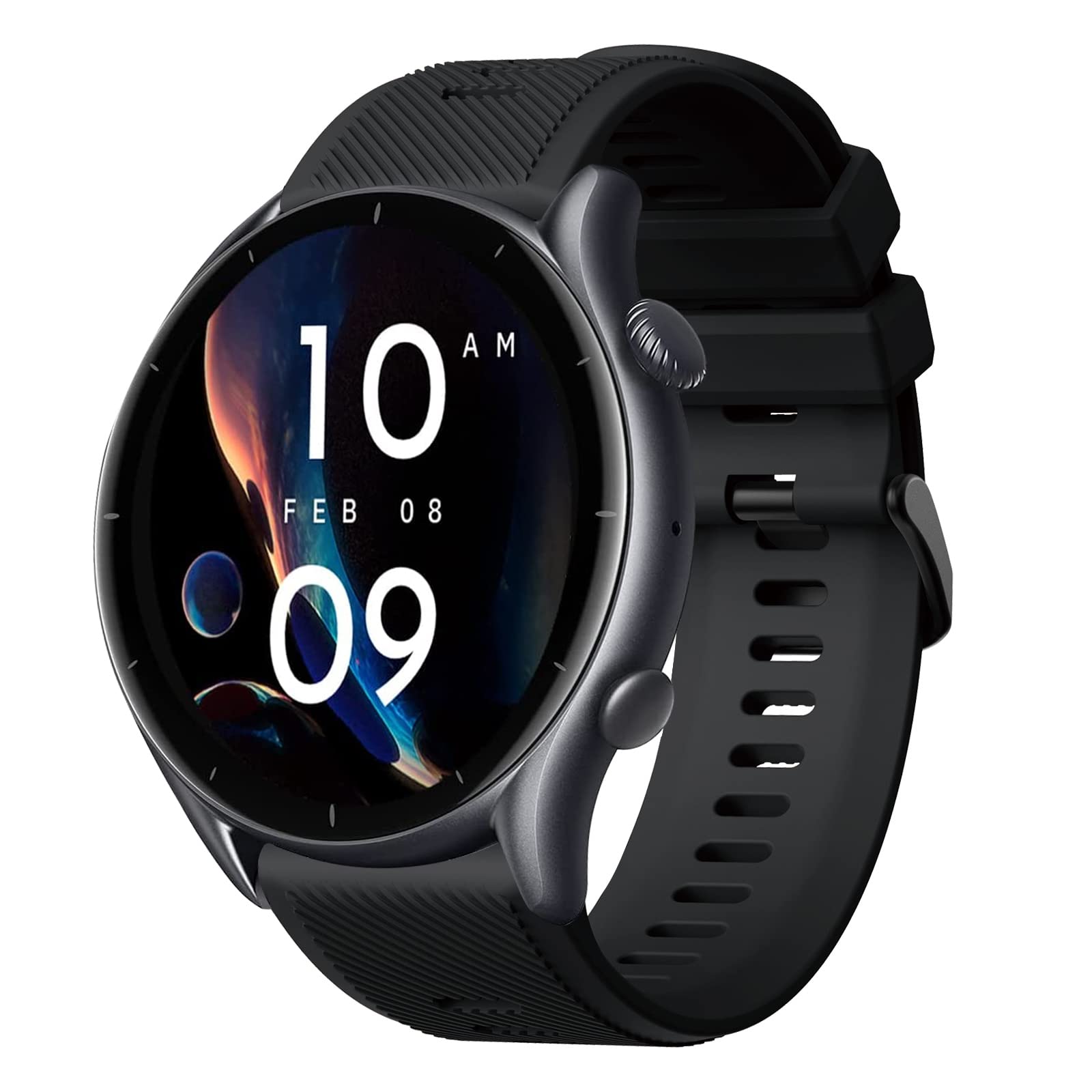Silicone Strap for Amazfit - 22mm Sport Replacement Straps for Pace Stratos, GTR & GT 2/3 Series & Huawei Watch GT 2/3 Pro