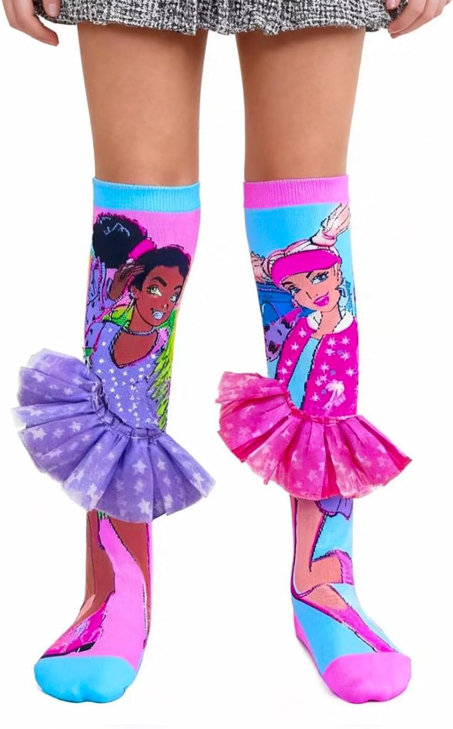 Crazy Socks for Girls Kids Knee High 3D Funny Wacky Mismatched Socks for Crazy Sock Day Novelty Gifts - Image 2