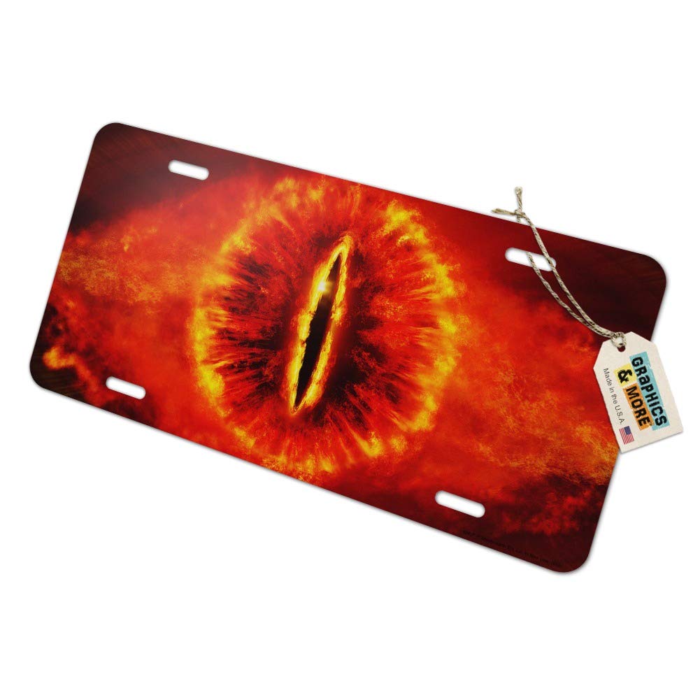 GRAPHICS & MORE The Lord of The Rings Eye of Sauron Novelty Metal Vanity Tag License Plate