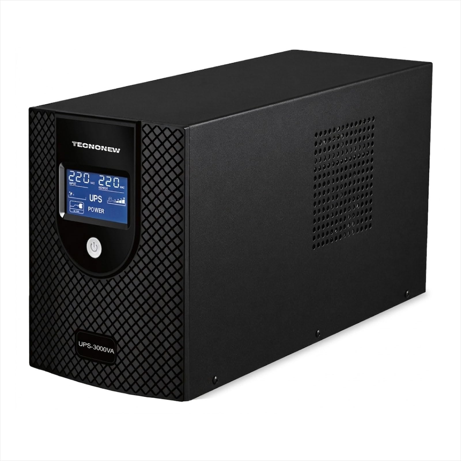 TN-3000VA UPS per Computer 3000VA 1500Watt, Gruppo di Continuità per PC, Tecnologia Line Interactive, AVR, 4 Uscite Schuko, Display LCD
