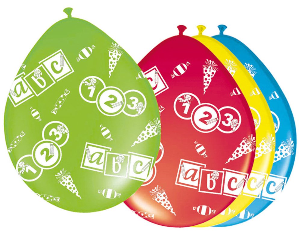 Folat - Children’s Party ABC Balloons - Multicolor - 12In / 30cm - 8 pieces, Colourful