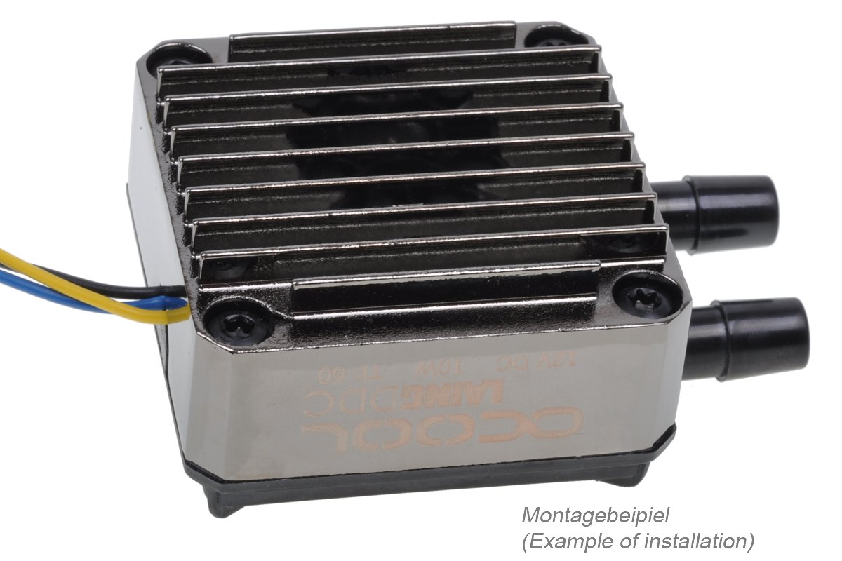 Alphacool Laing DDC Negro, Níquel - Accesorios de refrigeración (61 mm, 60 mm, 21 mm, 331 g)
