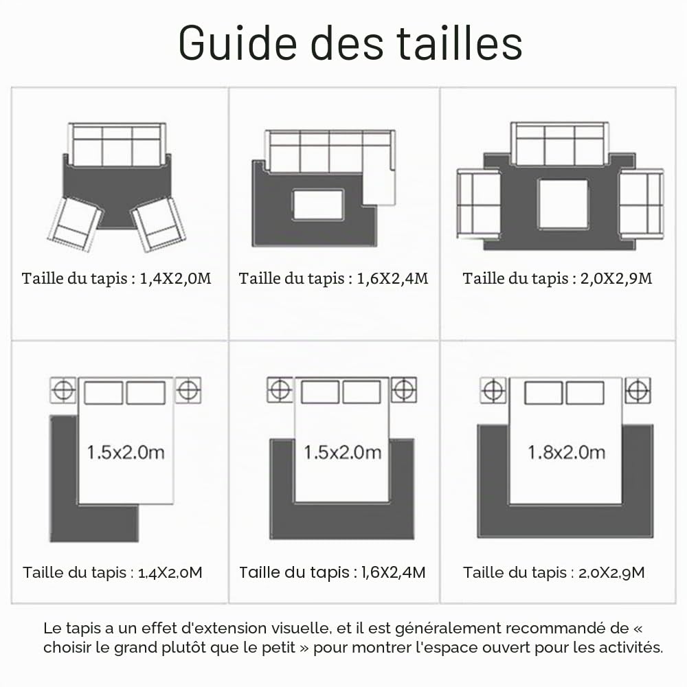 Hiseng Rugs Tapis de Salon Longs, Shaggy Doux et Confortable Tapis de Sol Moelleux Moderne Antidérapant Rugs pour Décoration Intérieure Salon (160x230cm,Beige)