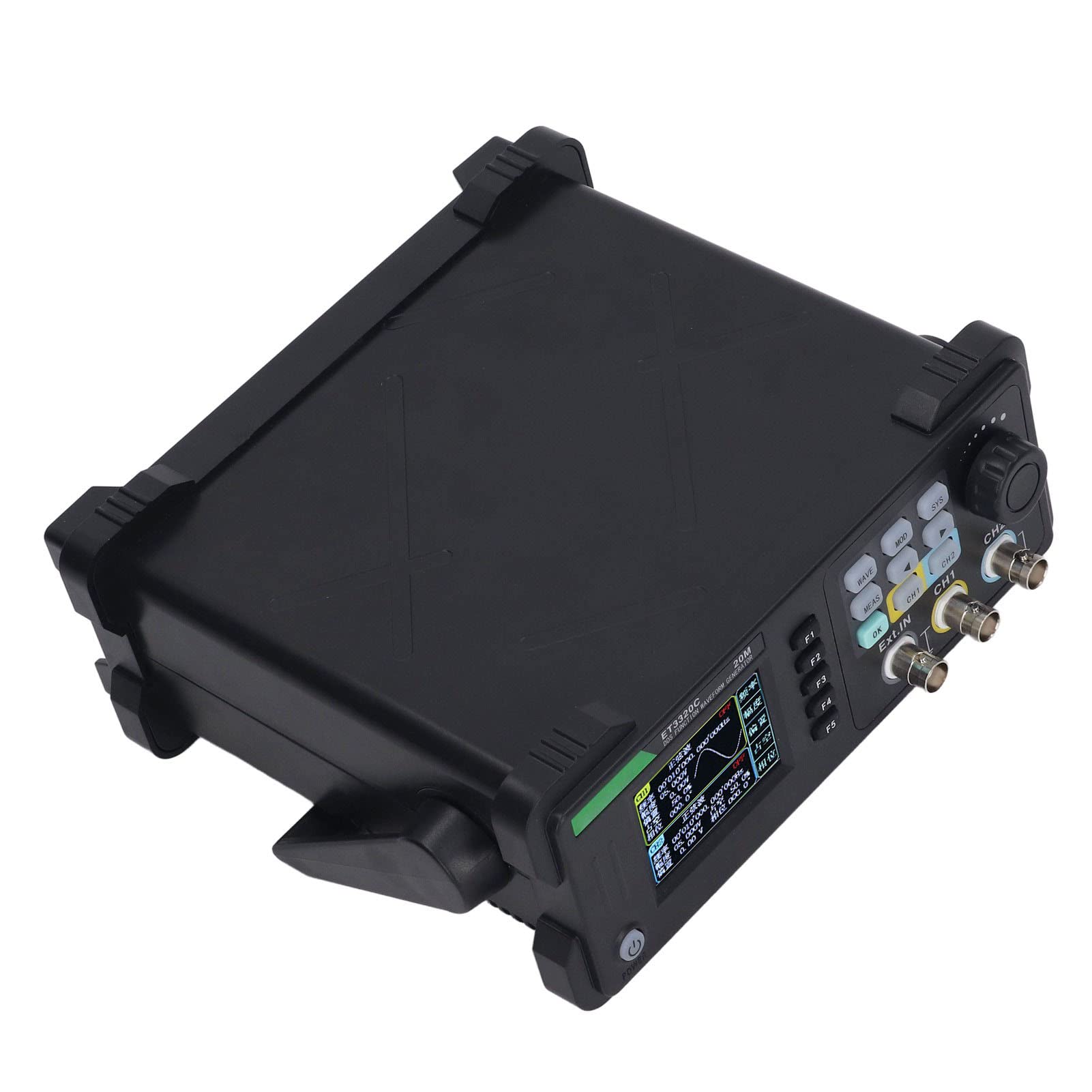 Signalgenerator, Funktionsgenerator, Wellenformgenerator, DDS, 2 Kanäle, 200 S, 20 MHz, Arbiträrwellenform-Frequenzmesser, 100 MHz-Zähler mit 2,4-Zoll-TFT-LCD-USB (EU-Stecker)
