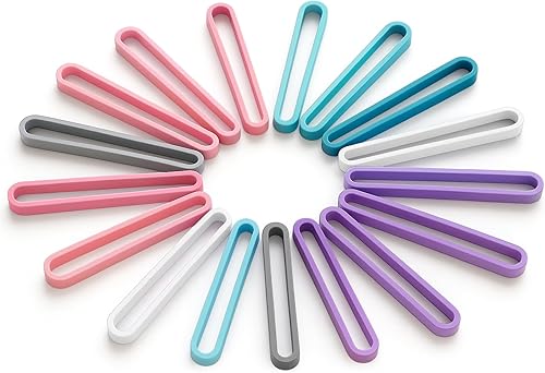 Miniatura 8 de Shappy 36 bandas de goma de silicona de 3 pulgadas, bandas elásticas de goma de colores surtidos para cartera, tarjeta, muñeca, cajas de cocina,