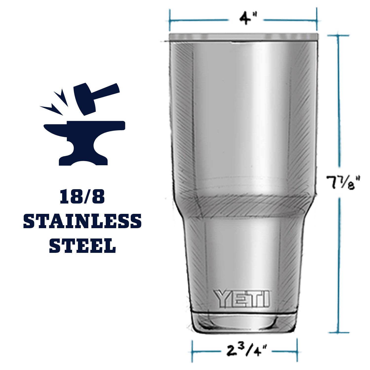 Amazon.com: YETI Rambler 30 oz Tumbler, Stainless Steel, Vacuum