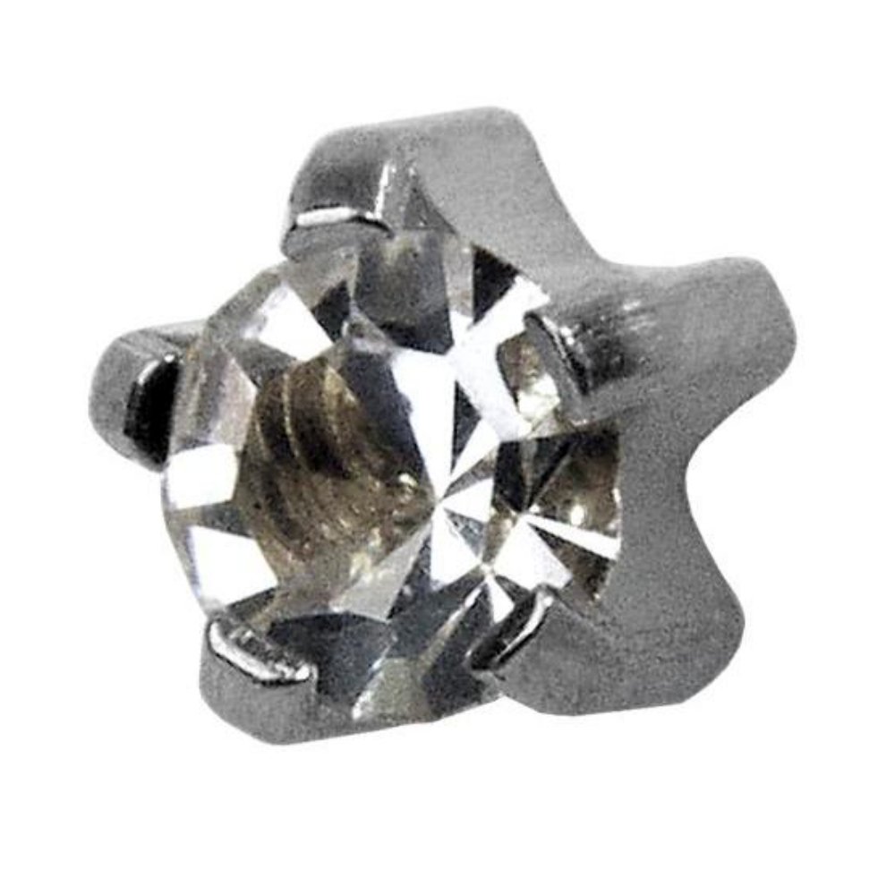 Studex Cubic Zirconia CZ Regular 4mm Stainless Steel Claw Setting Ear Piercing Stud Earrings