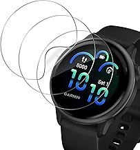 HidWee Displayschutz Kompatibel mit Garmin Vivoactive 6/Vivoactive 5 Schutzfolie, 3 Stück TPU Displayschutzfolie [Nicht-Glas], Blasenfrei, Anti-Staub, Wasserdicht, Sensitive Touch HD Folie