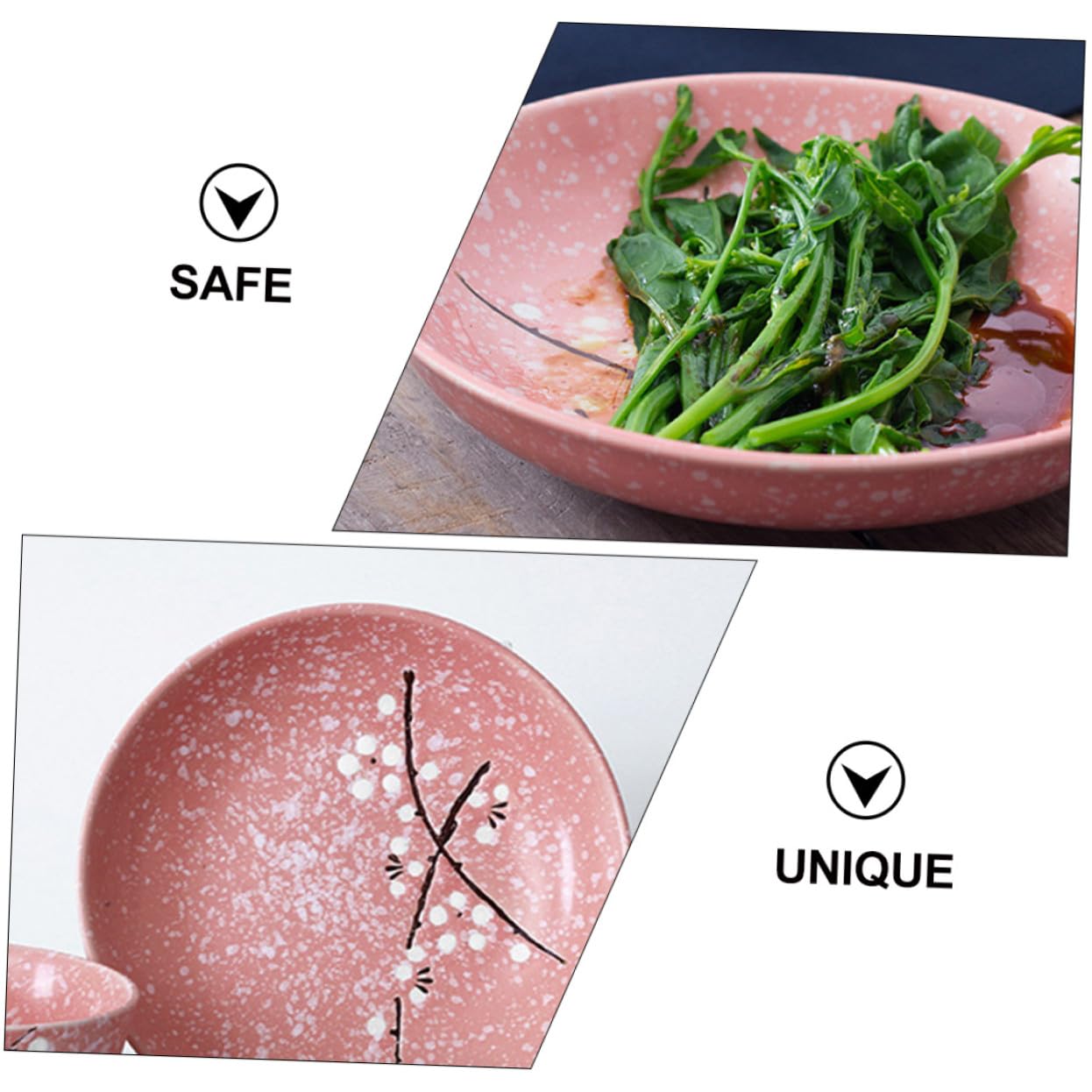 Juego de Vajilla Japonesa de Cerámica Rosa 12 Piezas Diseño Delicado Estilo Japonés para Cenas y Fiestas en Casa
