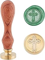 Vista 1 de PH PandaHall Sello de cera de cruz de Pascua, sello de sellado cruzado vintage, sellos de cera retro para adornos de boda, invitaciones de fiesta