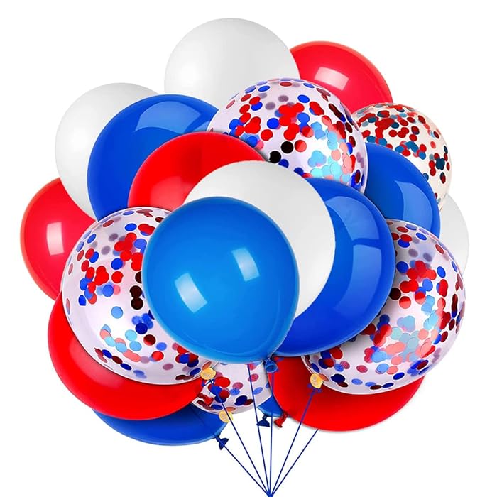 Buy OTMVicor Platinum Jubilee balloon,20pcs Red White Blue Balloons