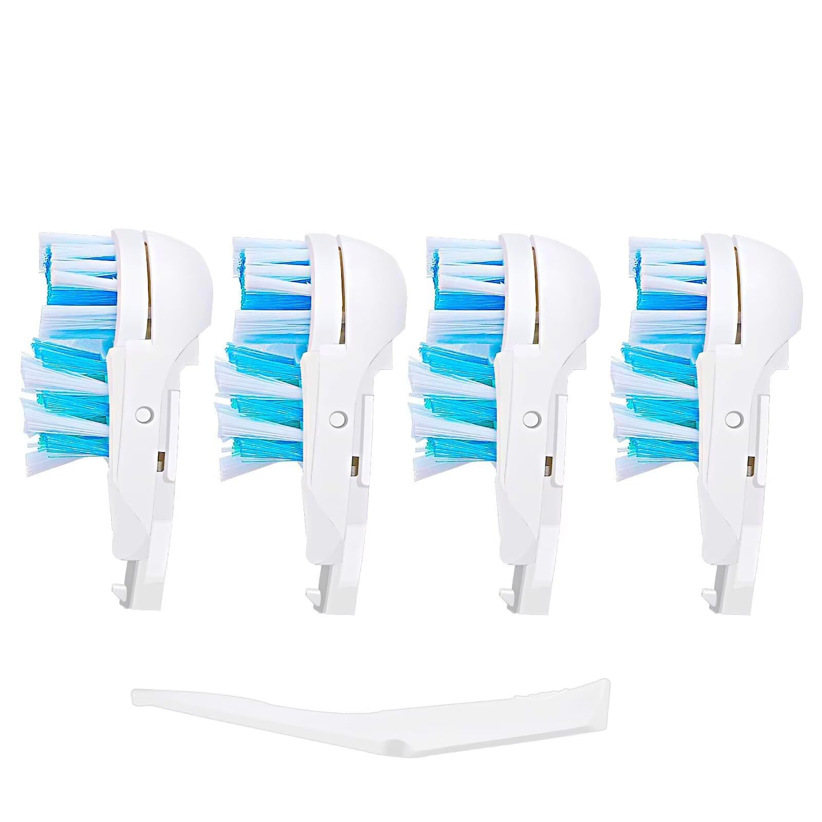 Sensitive Replacement Electric Replacement Toothbrush Heads 4 Count Dual Clean Rotating Sets for Braun Oral B Cross Action