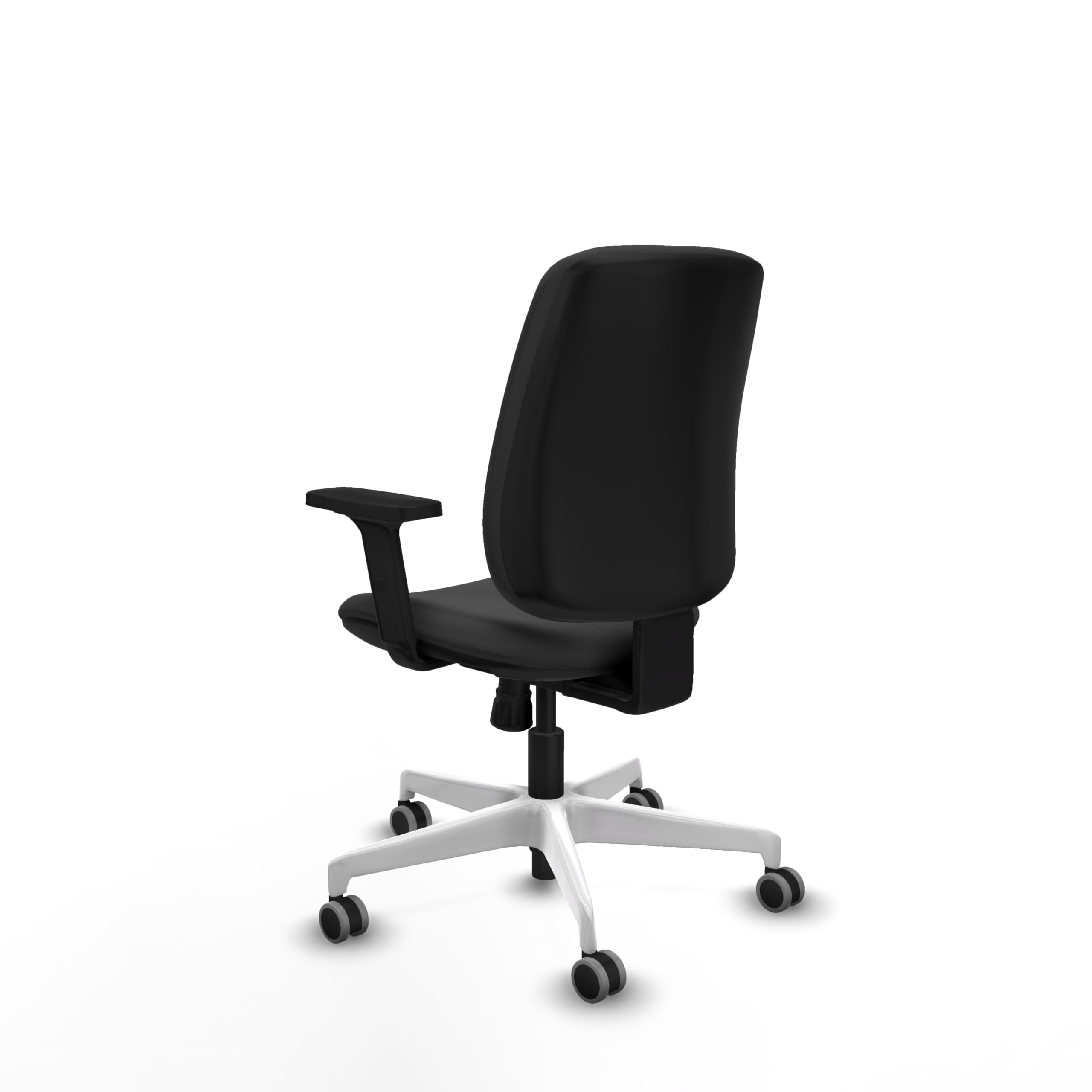 Piqueras y Crespo - Silla Administrativa Alares con Brazos 2D. Equipado con Sincro 4 Posiciones y Espuma Inyectada. con Ruedas 65 Mm Parqué. Gris Oscuro