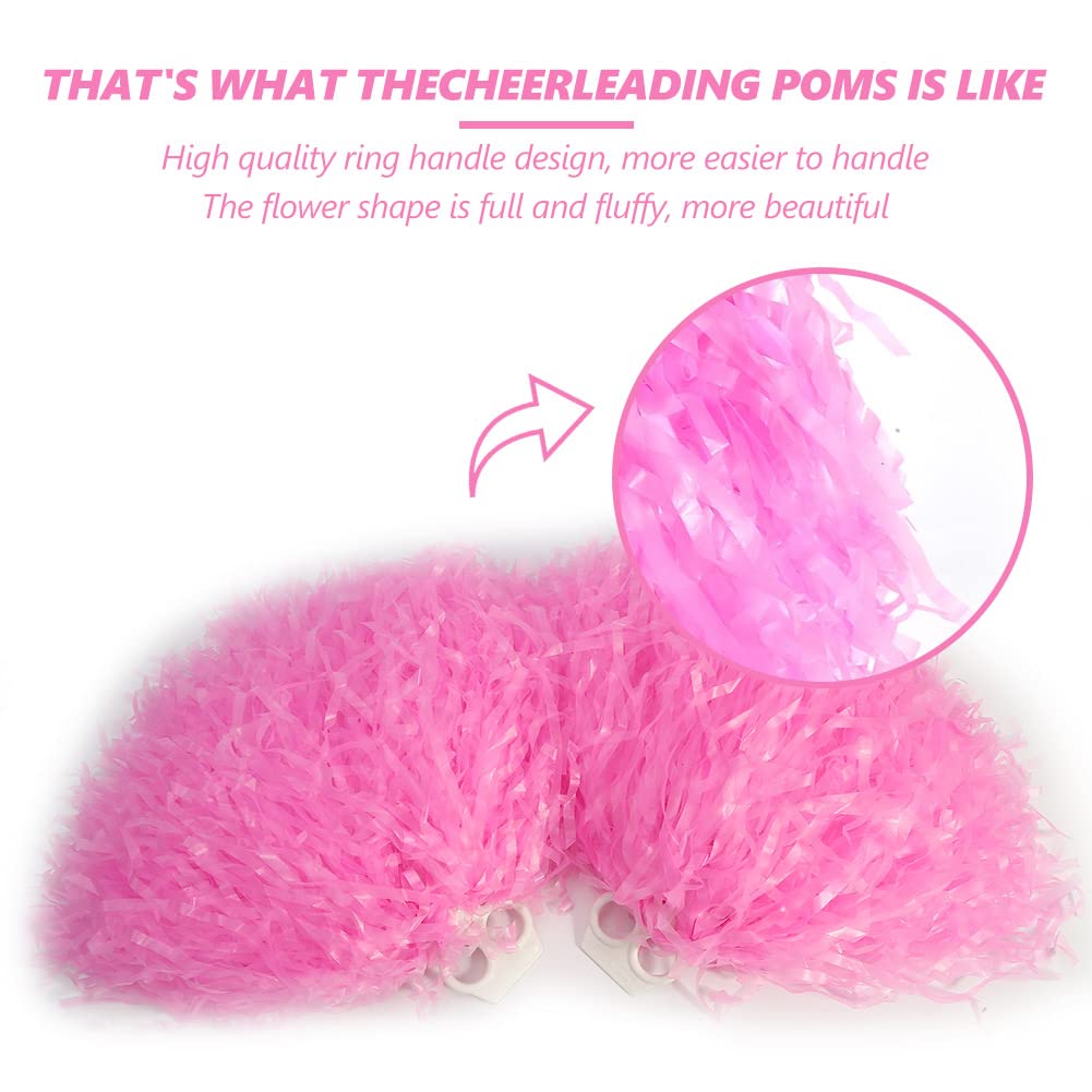 VGEBY 2 Pcs Cheerleader Pom Poms Cheerleading Sport Party Dance Accessories, 8 Colors to Choose