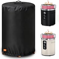 Vista 15 de Cubierta para hoguera, resistente al aire libre, 600D, 100% impermeable, cubierta cuadrada para hoguera, resistente a la intemperie, 30 pulgadas