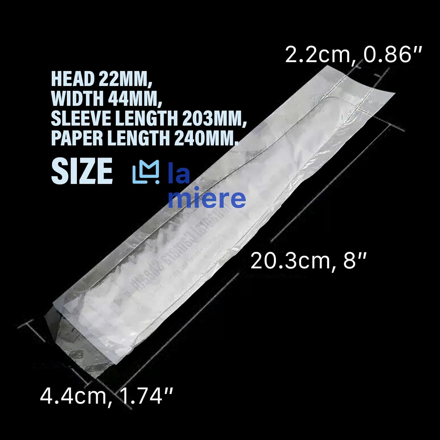 LA MIERE 500P Intraoral Camera Sheath with Paper Back, Dental Endoscope Cover, Camera Covers Individual Pack (Compared to Tidi) for Kodak 1500 and More