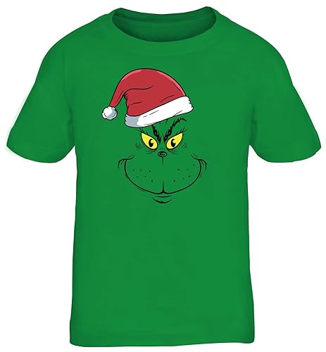 Shirtstreet Kinder T-Shirt Rundhals Mädchen Jungen Weihnachtsmuffel Face