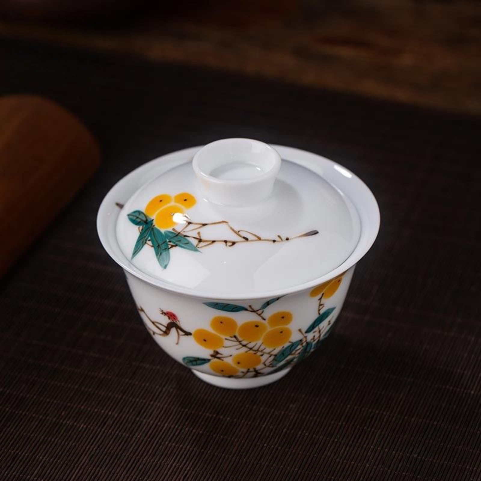 Jingdezhen Ceramiczne rękodzieło Gaiwan, 150 ml 140 g, ręcznie rysowana domowa żaroodporna miska do herbaty Kung Fu zestaw do herbaty
