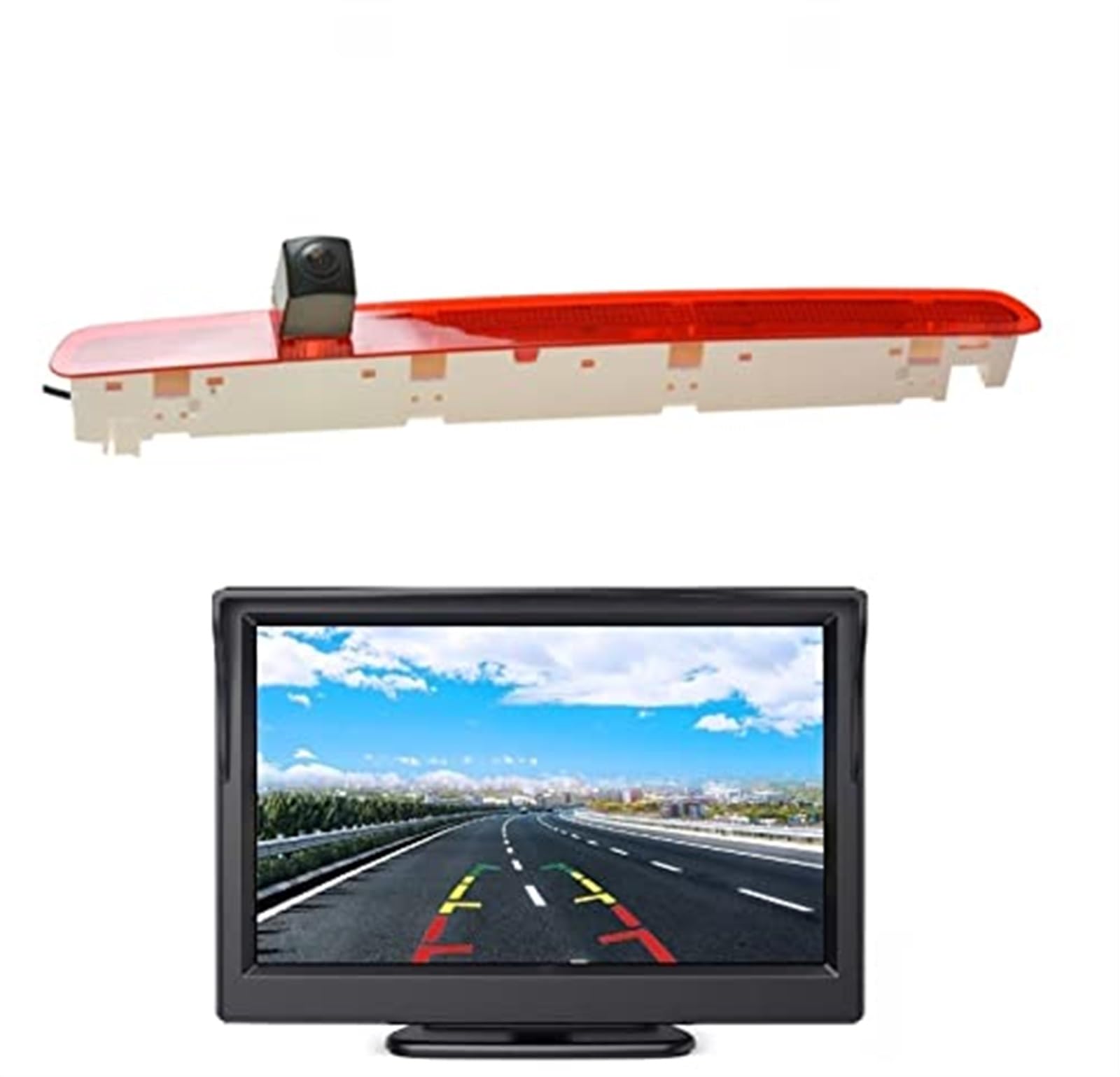 Kamera noktowizyjna HD 720P ze światłami stopu i 5 monitorami T6 Transporter, do Multivan, 2016-2019 w drzwiach podnośnika Kamera tylnego światła stopu samochodu