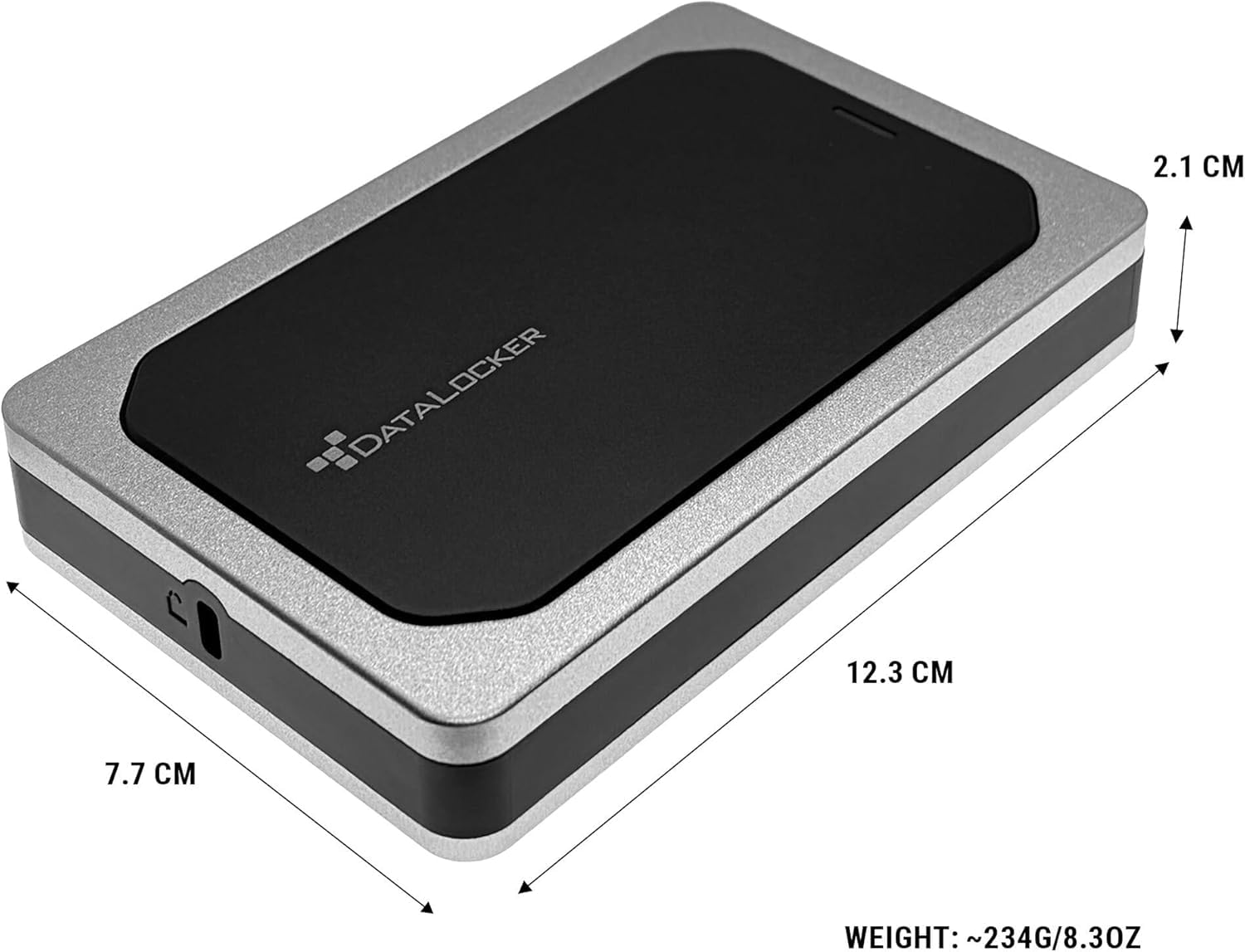 Datalocker Dl450 Fe Disco Rigido Esterno 2 Tb 5400 Giri/min 2.5 Usb TipO-C 3.2 Gen 1 [3.1 Gen 1] Alluminio, Nero (dl450 2tb Encrypted Ehdd Fips 140-3)