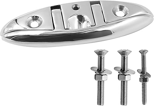 Miniatura 10 de SHENGHUISS 2 tacos plegables abatibles de acero inoxidable 316 de 5 pulgadas para montaje en muelle empotrado con cierres