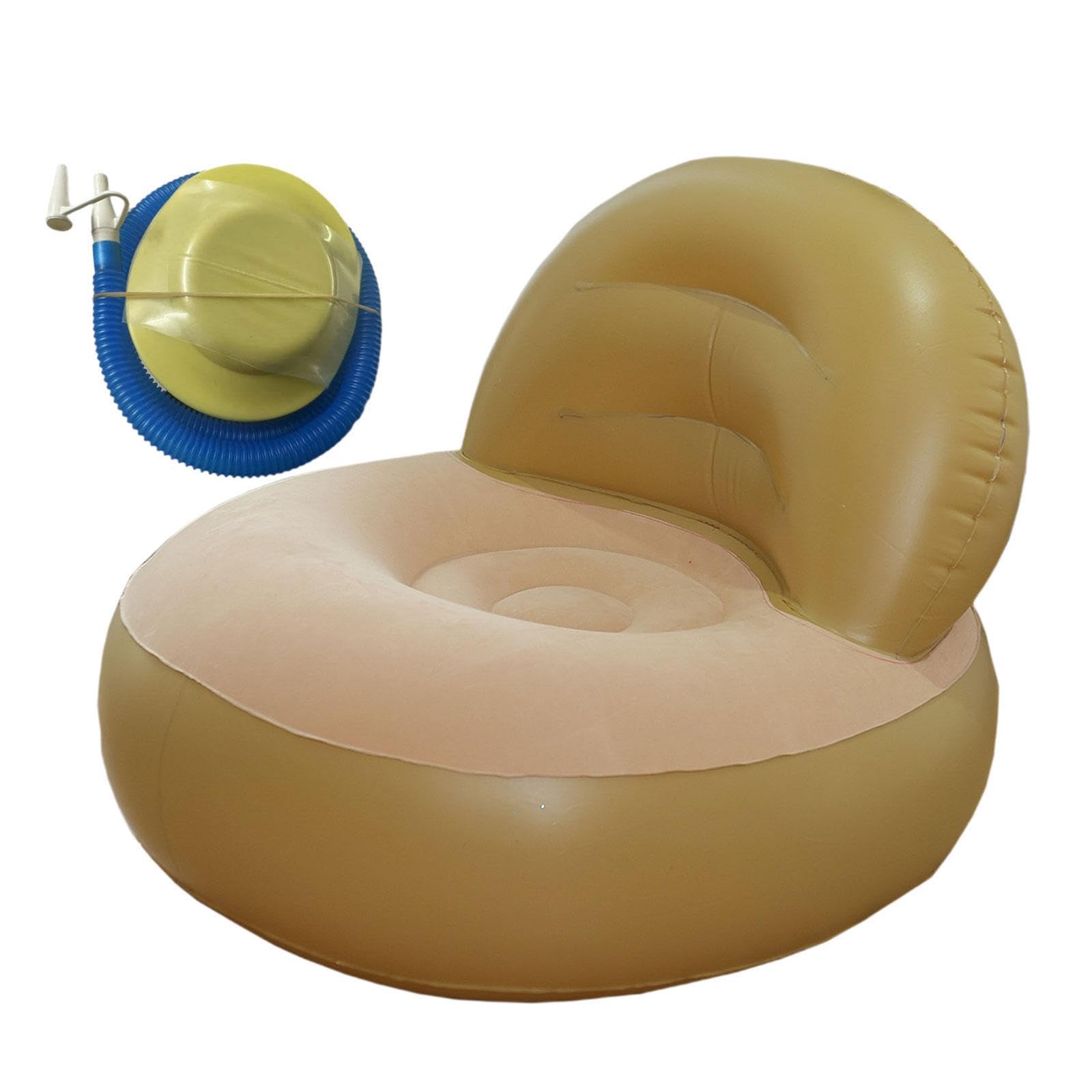 Inflatable Sofa for Adults Soft Versatile Air Couch for Home Outdoor Camping Beige-image-25