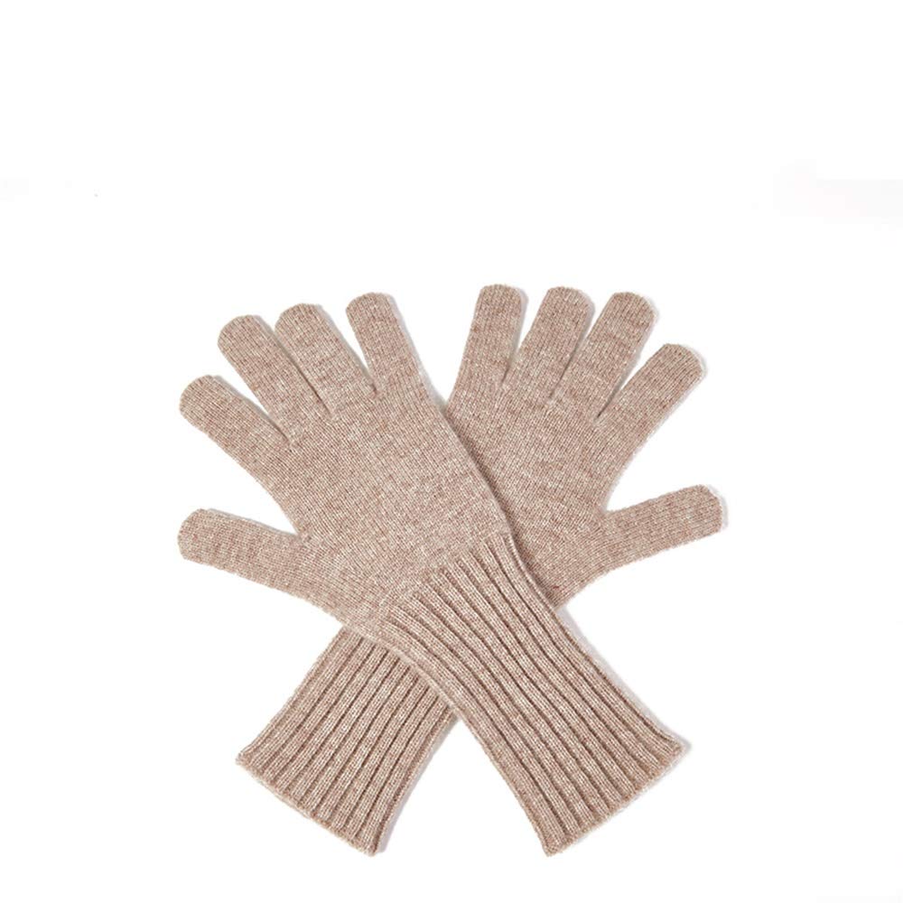 Axdwfd Guantes de Lana Pura otoño y el Invierno cálido espesantes de Punto de los Hombres a Caballo Damas de conducción Pantalla táctil Pura Lana 100% sin Dedos Pantalla táctil