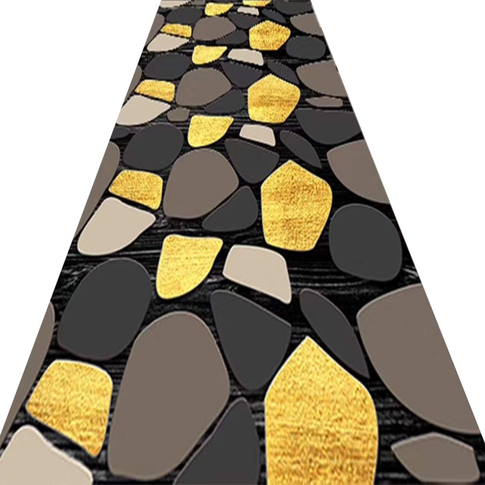 Tapis de passage d'allée absorbant et anti-poussière au design 3D unique