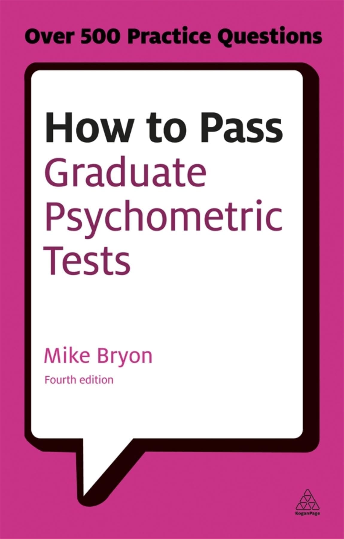 How to Pass Graduate Psychometric Tests by Mike Bryon PAPERBACK 9780749467999
