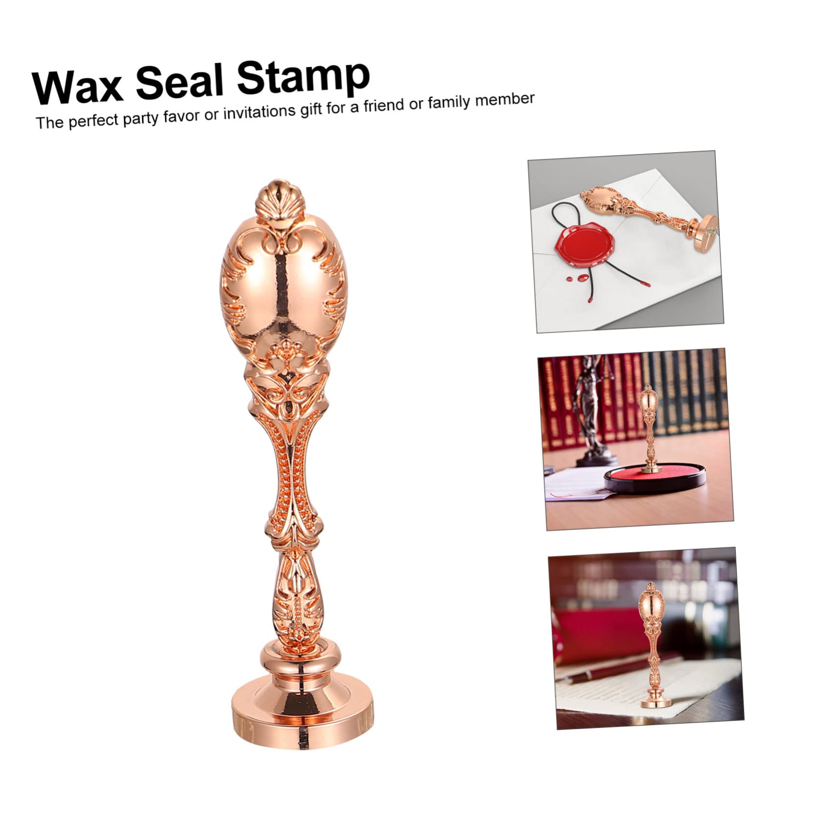 VILLCASE 3stücke Retro Siegelstempel Mit Metallgriff Wachs Siegelstempel Für Einladungen Briefe Scrapbooking Und Dekoration Rosen Pfau-design Für Feste Und Besondere Anlässe