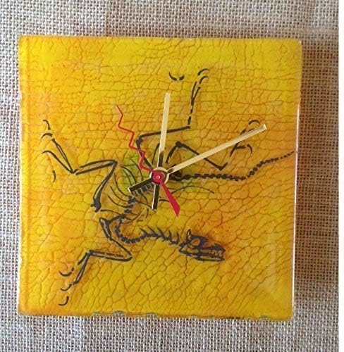 Dinosaur Fossil #1 Fused Glass Wall Clock