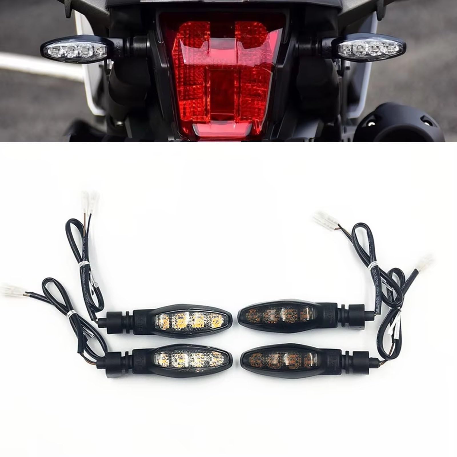 Per Tiger 800 2011-2017 Per Tiger 900 2020-2022 Per Tiger 1050 2006-2012 Per Tiger 1200 2012-2015 Accessori Per Indicatori Di Direzione Per Moto Indicatori Moto(Black,2 pair)