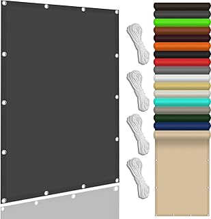 Schattierungsnetz mit Ösen inkl Befestigungsseile 210 x 350 cm,98% Uv Schutz Reißfest Wetterfest, Wasserdicht, Langlebiges, Schattiernetz Gewächshaus Sonnenschutz Netz,Für Terrasse Garten, Dunkelgrau