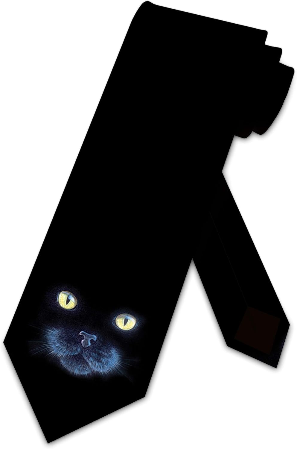 Black Cat Ties Mens Halloween Neckties Animal Tie for Men