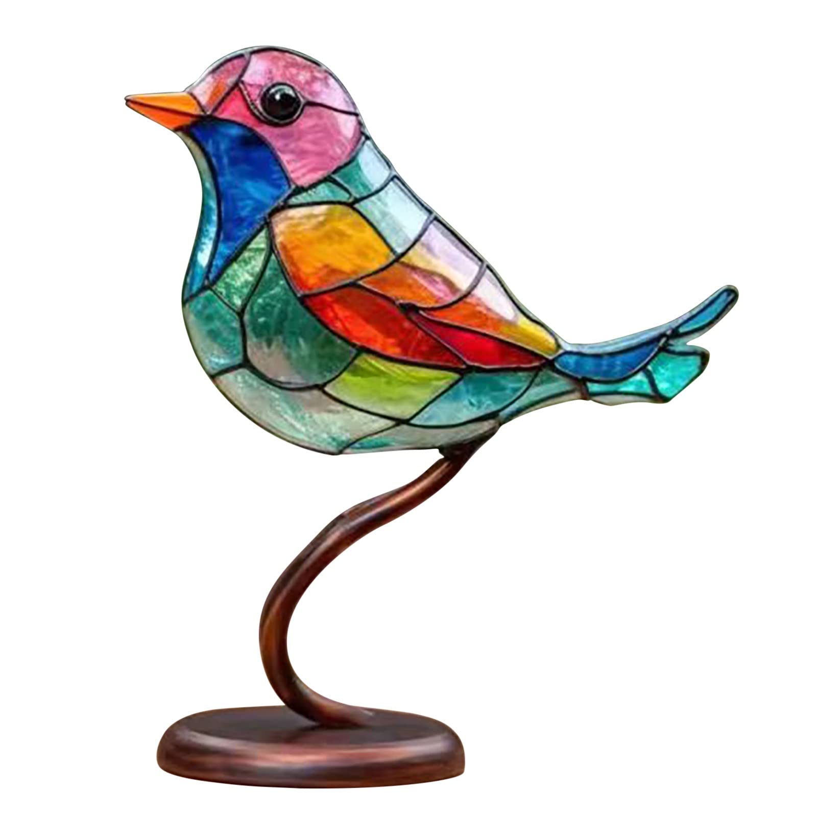 Trailrest A Colourful Crylic Birds Ornament Table Decoration Crylic Bird Figure Decorative Ornaments Home Decoration For Living Room Bedroom Office Desktop Cabinets (A)