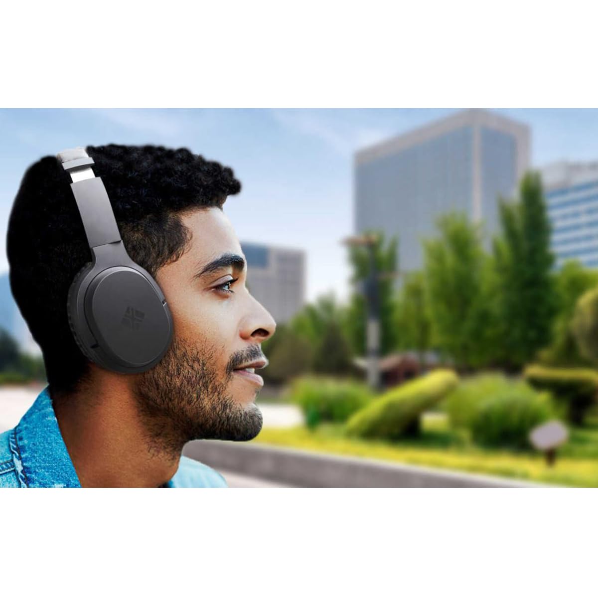 NEXT X4 Casque Bluetooth sans fil avec lecteur de carte SD intégré et fonction radio FM, noir