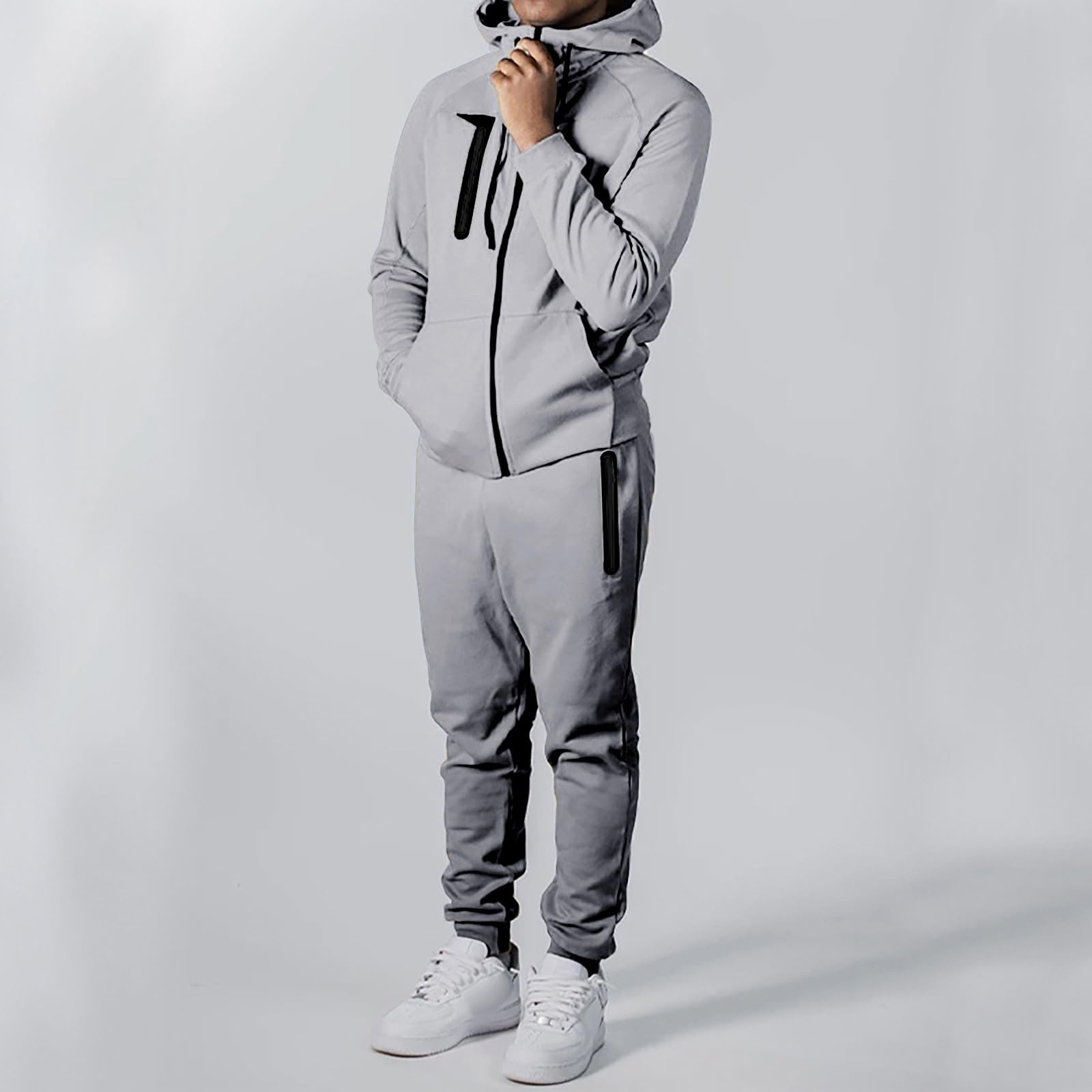 Conjunto de sudadera con capucha y pantalones deportivos para hombre